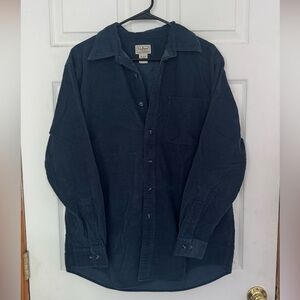 L.L. Bean Men's Deep Blue Corduroy Shirt